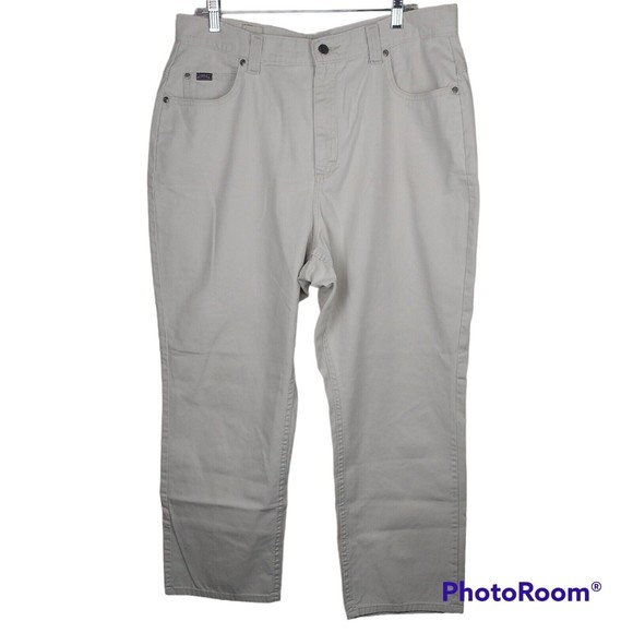 Lee Denim - VTG Lee Rider Jeans Women's High Rise Mom carpenter cream color wide leg